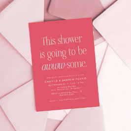 Söt smart fantastisk rosa baby shower inbjudningar