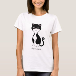 Söt smart smoking katt t shirt
