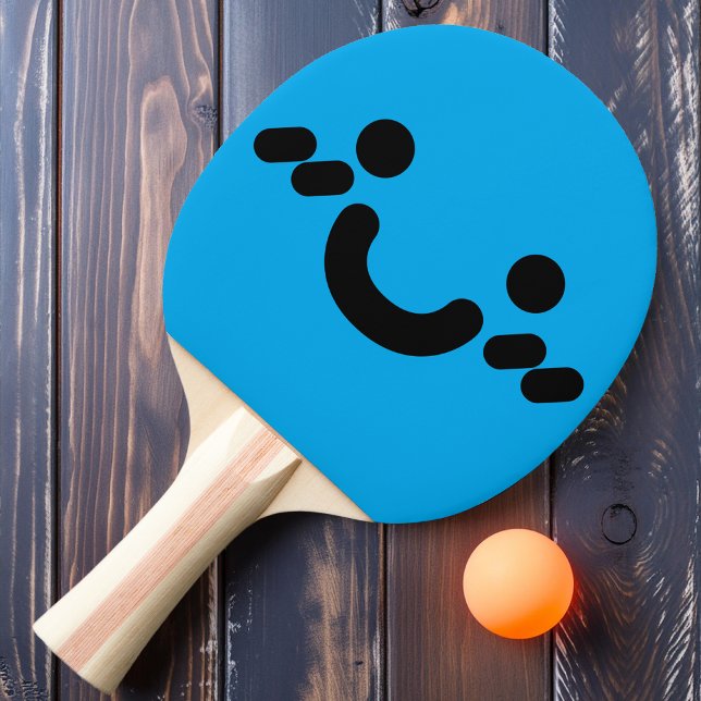 Söt Smileygubbe Blå Pingisracket (Skapare uppladdad)