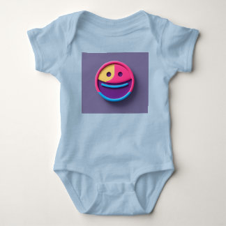 Söt Smileysymbol Baby T-Shirt