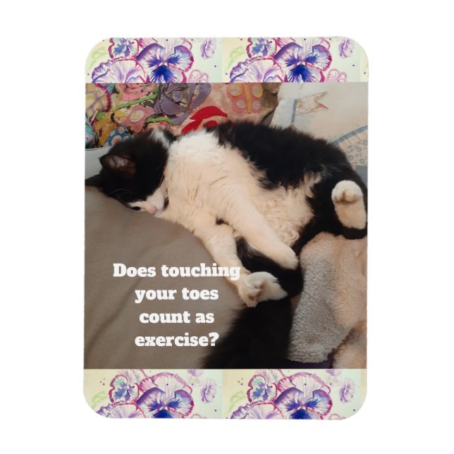 Söt Smokingkatt Födelsedagsfest Barns Inbjudan Magnet (Vertikal)