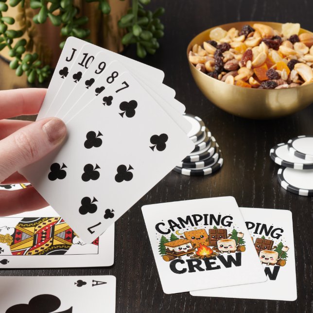 Söt S'mores lägereld Campinggäng Utomhus Casinokort (På plats)