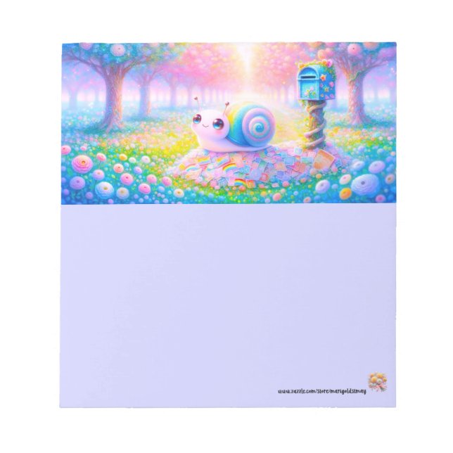 Söt Snail Mail Notepad Anteckningsblock (Framsida)