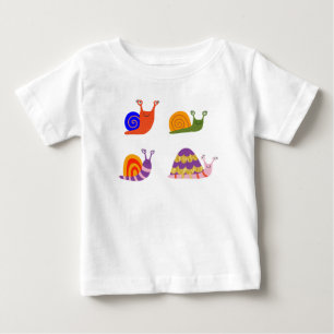 Söt Snigel Baby Bodysuit - Rolig Barn En storlek T Shirt