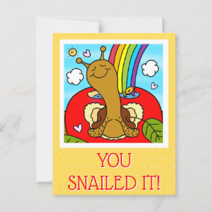 Söt Snigel Lärar Tack Vykort