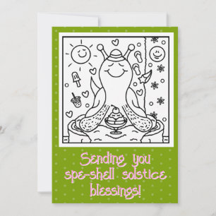 Söt Snigel Midsommar Kul Färgning Kort