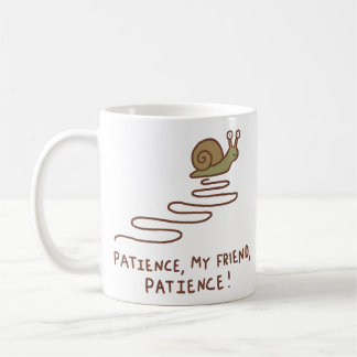 Söt Snigel Tålamod Motivationscitat Kaffemugg