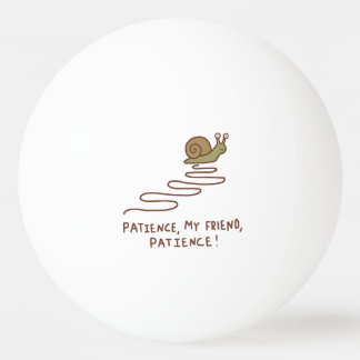 Söt Snigel Tålamod Motivationscitat Pingisboll