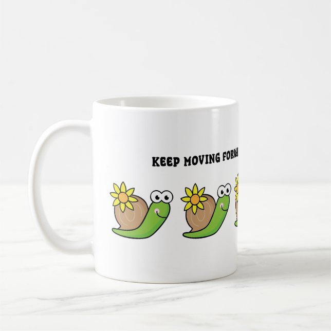 Söt Snigelillustration | Sällsam Naturgåva Kaffemugg (Vänster)