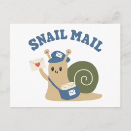 Söt Snigelpost Postman Vykort