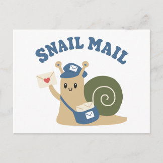 Söt Snigelpost Postman Vykort