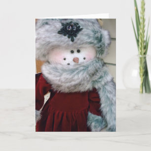 "SÖT SNÖ WOMAN" CHRISTMAS ÖNSKEMÅL HELGKORT