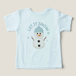 Söt Snöa Snögubbe Baby T-Shirt