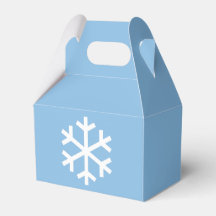 Söt snöflinga jul blå presentlåda