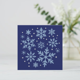 Söt snöflinga jul vinter semester mysig jul inbjudningar