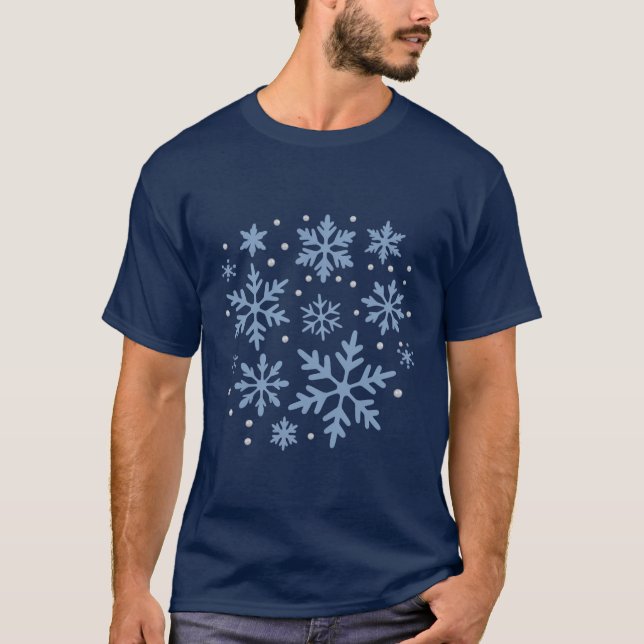Söt snöflinga jul vinter semester mysig jul  t shirt (Framsida)