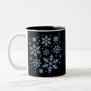 Söt snöflinga jul vinter semester mysig jul Två-Tonad mugg