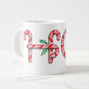 Söt snöflinga-textdesign med ordet HO! Jumbo Mugg