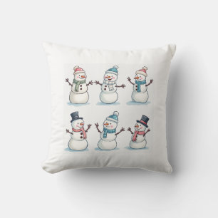 Söt snögubbe cushion kudde