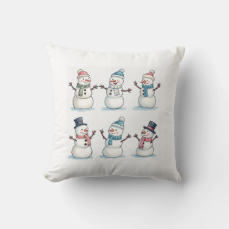 Söt snögubbe cushion kudde