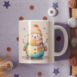 Söt Snöman Låt Det Snöa Kaffemugg