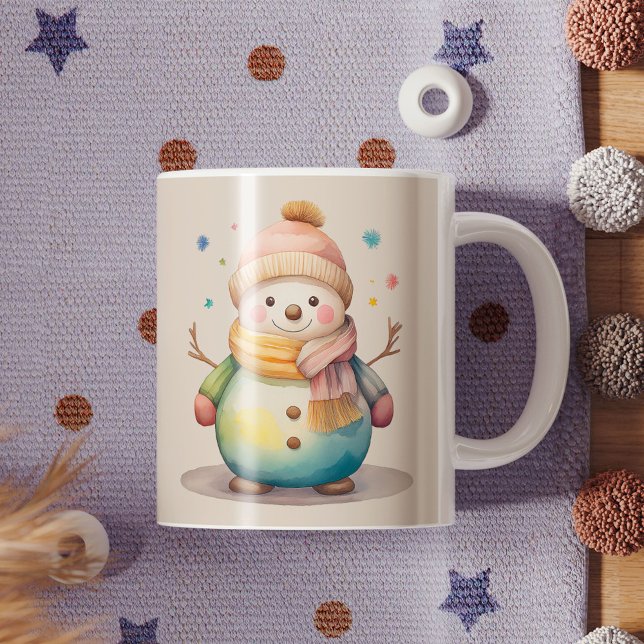 Söt Snöman Låt Det Snöa Kaffemugg (Skapare uppladdad)