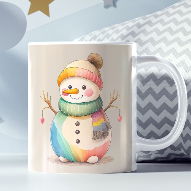 Söt Snöman Låt Det Snöa Kaffemugg (Skapare uppladdad)