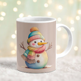 Söt Snöman Låt Det Snöa Kaffemugg