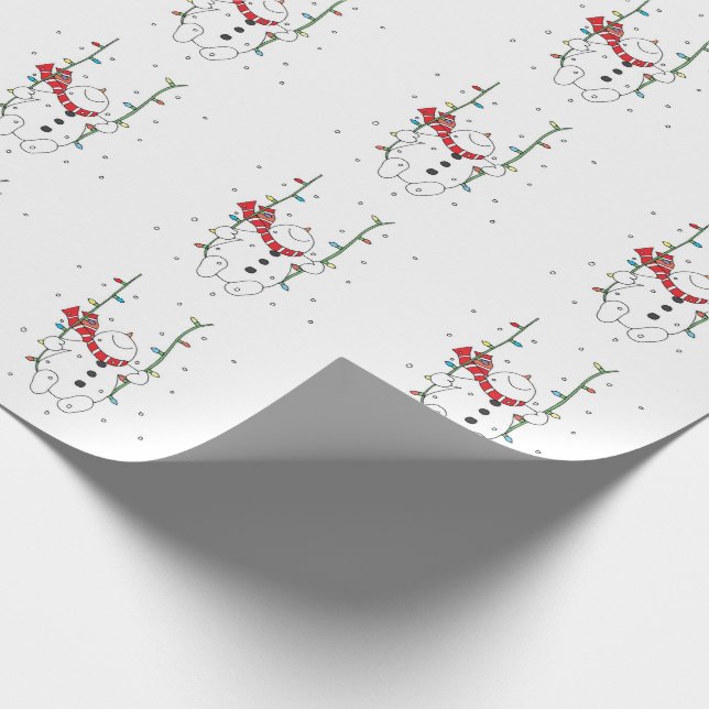 Söt snöman presentpapper (Hörn)