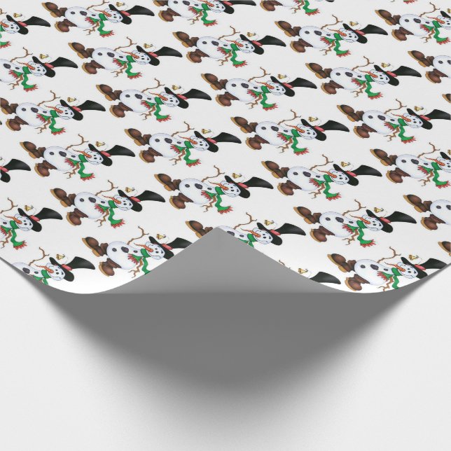 Söt snöman presentpapper (Hörn)