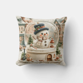 Söt snöman snöglob kudde