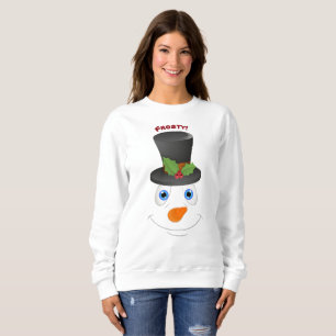 Söt snöman som bär hatt Anpassningsbart meddelande T-shirt