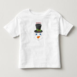 Söt snöman som bär hatt Anpassningsbart meddelande T-shirt