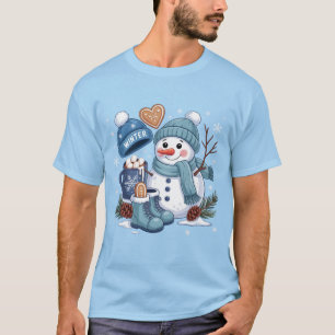 Söt snöman Vinterstämning Julfirande T Shirt