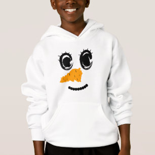 Söt snömannen ansikte – Minimal jul penseldrag T Shirt