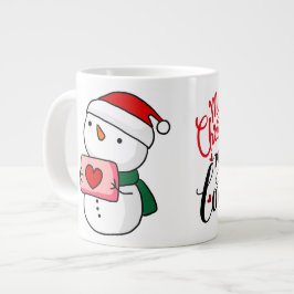 Söt snömannen julmugg jumbo mugg