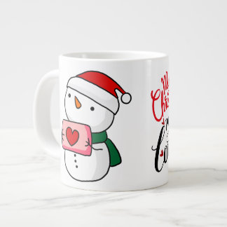 Söt snömannen julmugg jumbo mugg