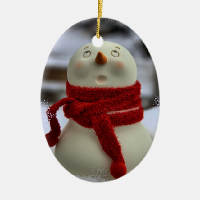 Söt snömannen ornament (Framsidan)