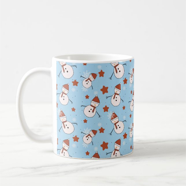 Söt Snömannen Vintermugg Kaffemugg (Vänster)