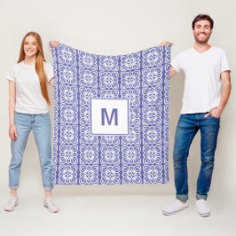 Söt Snöre Monogram Fleecefilt