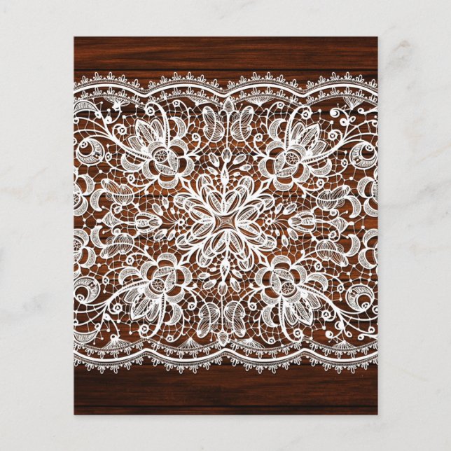 Söt Snöre & Rustic Wood Scrapbook Papper (Framsida)