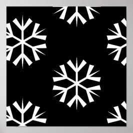 söt SNOWFLAKE mönster design | Poster