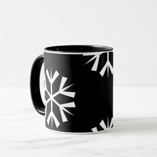 söt SNOWFLAKE mönster | Mugg (Framsida vänster)