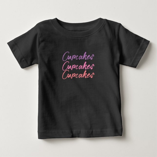 Söt snygg söt cupcake bebis t-shirt (Framsida)