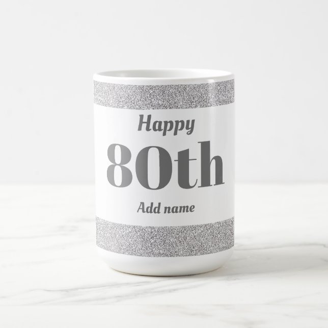 Söt snyggt personlig födelsedag mugg gåva 80:e  (Center)