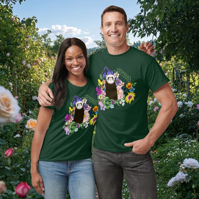 Söt sobelillerm Fruktansvärda vildblommor Grön sko T Shirt (Skapare uppladdad)