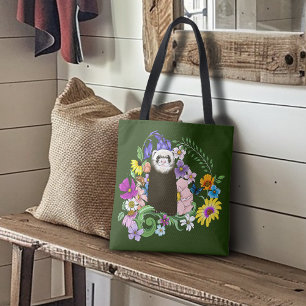 Söt sobelillra Vildblommor Grön Skog Tygkasse