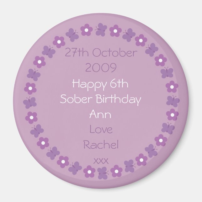 Söt Sobrition Birthday magnet (Framsidan)