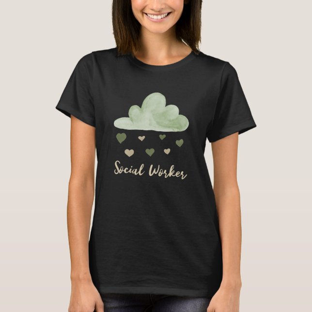 Söt socialarbetartröja – Cloud & Hearts Tee (Framsida)