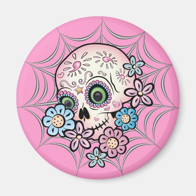 Söt socker skalle magnet (Framsidan)